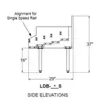 Glastender LDB-12S Underbar Liquor Bottle Display Unit