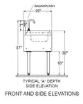 Glastender SWA-12 Underbar Wet Waste Sink Unit