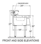 Glastender SWB-12 Underbar Wet Waste Sink Unit