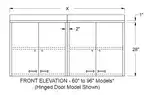 Glastender WCH24 Wall Mount Cabinet