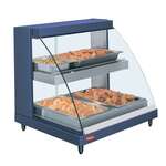 Hatco GRCDH-2PD Glo-Ray® Designer 32-1/2" Wide Dual Shelf 2 Pan Countertop Heated Display Case w/ Humidity