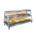 Hatco GRHD-4P Glo-Ray® 58-1/2" Wide Single Shelf 4 Pan 1,785 Watt Countertop Heated Display Case