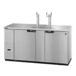 Hoshizaki DD69-S 3 Taps 1/2 Barrel Draft Beer Cooler - Stainless Steel, 3 Kegs Capacity, 115 Volts