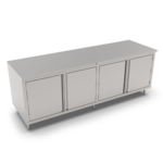 John Boos 4CH4-30120 Modular Base Work Table, with 14 Gauge Type 300 Stainless Steel Top, Hinged Doors and without Backsplash - 120.00"W x 30.00"D x 35.75"H