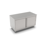 John Boos 4CH4-3672 Modular Base Work Table, with 14 Gauge Type 300 Stainless Steel Top, Hinged Doors and without Backsplash - 72.00"W x 36.00"D x 35.75"H