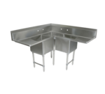 John Boos E3BCS-244-2D24 Corner Sink