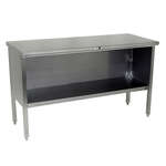 John Boos EBOS4-3048 Open Front Cabinet Base Work Table, with 14 Gauge Type 300 Stainless Steel Top, and without Backsplash - 48.00"W x 30.00"D x 35.75"H