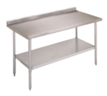 John Boos FBLGR5-4830 Work Table, 18 Gauge Stainless Steel Top with Galvanized Steel Undershelf and 5" Backsplash - 48"W x 30"D