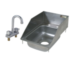 John Boos PB-DISINK101405-P-SSLR-X Pro-Bowl Type 300 Stainless Steel 10" x 14" x 5" 1 Compartment Drop-In Sink / Economy Gooseneck Faucet