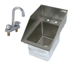 John Boos PB-DISINK101410-P-SSLR Pro-Bowl Type 300 Stainless Steel 10" x 14" x 10" 1 Compartment Drop-In Sink / Economy Gooseneck Faucet