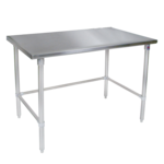 John Boos ST4-2436GBK Work Table, 14 Gauge Stainless Steel Top with Open Base and without Backsplash - 36"W x 24"D