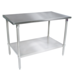 John Boos ST4-2472SSK Work Table, 14 Gauge Stainless Steel Top with Stainless Steel Undershelf and without Backsplash - 72"W x 24"D