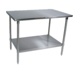 John Boos ST6-3060GSK-X Work Table, 16 Gauge Stainless Steel Top with Galvanized Steel Undershelf and without Backsplash - 60"W x 30"D