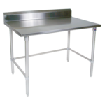 John Boos ST6R5-3060SBK-X Work Table, 16 Gauge Stainless Steel Top with Open Base and 5" Backsplash - 60"W x 30"D