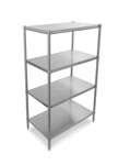 John Boos SUS-184260-3 Dry Storage Shelving Unit  42"W x 18"D x 60"H