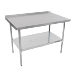 John Boos UFBLG7230 Work Table, 18 Gauge Stainless Steel Top with Galvanized Steel Undershelf and 1 1/2" Backsplash - 72"W x 30"D