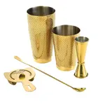 Krowne Metal Krowne KR-BK4 Krowne Basic Gold Lattice 5-Piece Cocktail Kit