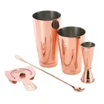 Krowne Metal Krowne KR-BK5 Krowne Basic Copper 5-Piece Cocktail Kit