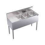 Krowne Metal KR19-43R Underbar Sink Unit, 3 Compartment, 48"W x 19"D