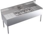 Krowne Metal KR24-63C Underbar Sink Unit, 3 Compartment, 72.00"W x 24.00"D