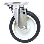 Quantum Food Service PT-PS-S Swivel Polyurethane tainles Steel Caster  5" x 1-1/4"