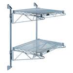 Quantum Food Service WC34-CB1842GY Cantilever Double Shelf Post Wall Mount