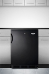 Summit Commercial FF7LBLKBI Door Undercounter Refrigerator, W