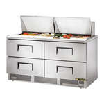 True Mfg. - General Foodservice TFP-64-24M-D-4 Mega Top Refrigerated Salad / Sandwich Prep Table