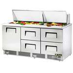 True Mfg. - General Foodservice TFP-72-30M-D-4 Mega Top Refrigerated Salad / Sandwich Prep Table