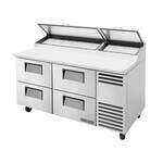 True Mfg. - General Foodservice TPP-AT-67D-4-HC Refrigerated Pizza Prep Table