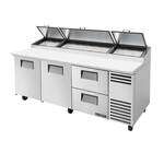 True Mfg. - General Foodservice TPP-AT-93D-2-HC Refrigerated Pizza Prep Table