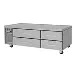 Turbo Air PRCBE-72R-N 72" 4 Drawer Stainless Steel Refrigerated Chef Base