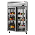 Turbo Air PRO-50R-G-N Glass Door Refrigerator, Reach-In - 2 Section