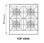 Turbo Air TAHP-24-4 4 Burner Hotplate, Countertop, Gas