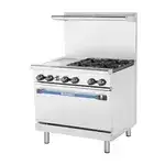 Turbo Air TARG-12G4B Restaurant Gas Range with 4 Burners - 185,000 BTU