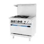 Turbo Air TARG-4B12G Restaurant Gas Range with 4 Burners - 185,000 BTU