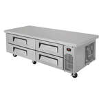 Turbo Air TCBE-72SDR-E-N 78" 4 Drawer Stainless Steel Refrigerated Chef Base