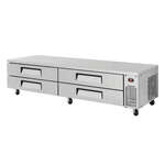 Turbo Air TCBE-96SDR-N 96.38" 4 Drawer Stainless Steel Refrigerated Chef Base