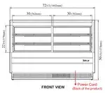 Turbo Air TCGB-72CO-W(B)-N 72.5'' Refrigerated Bakery Display Case with 4 Shelves