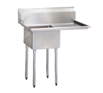 Turbo Air TSA-1-12-R1 39" W One Compartment Sink With Right-hand Drainboard