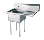 Turbo Air TSA-1-R1 39" W One Compartment Sink With Right-hand Drainboard