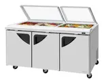 Turbo Air TST-72SD-N-GL
 72.62'' 
 


Refrigerated Sandwich / Salad Prep Table
with