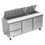 Victory Refrigeration VSPD72HC-18-2 72.00'' Refrigerated Salad / Sandwich Prep Table